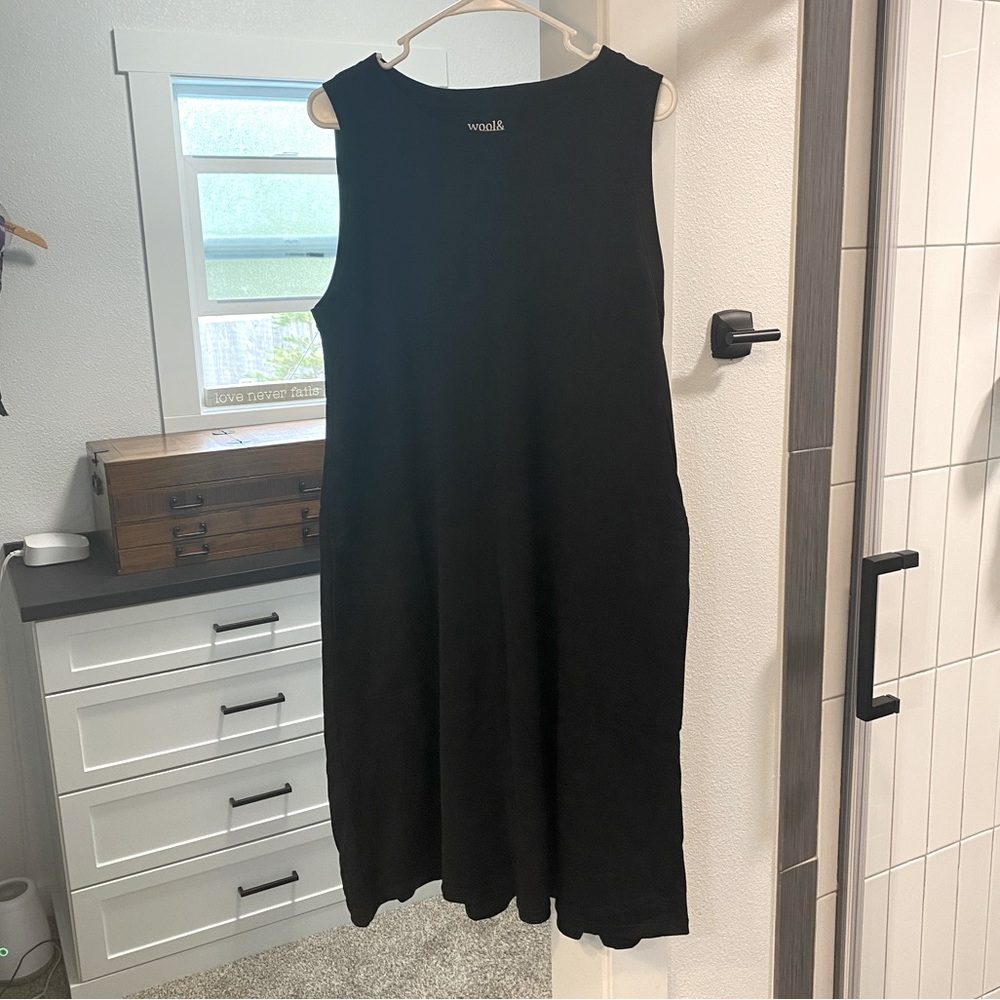 Wool& black Sierra dress L-long